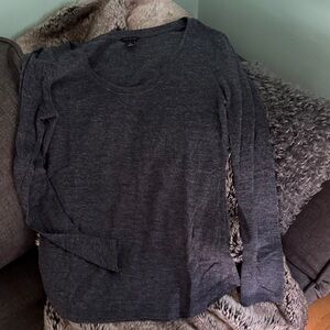 Ann Taylor Charcoal Heathered Top